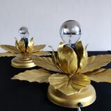 Pair of golden leaf appliques