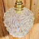 Globe pendant light in chiseled glass