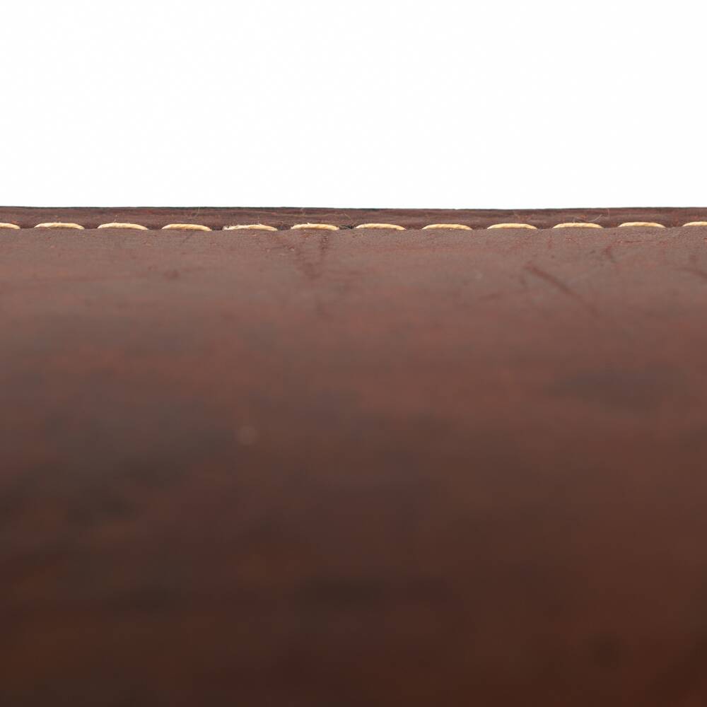 Vintage Brutalist Hide Leather and Wood with Rope Dining Chairs, Set of 2