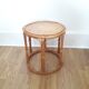 Bout de canapé table d'appoint vintage - rotion/ bambou - 1980