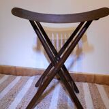 Folding wooden stool, plant holder