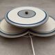 Large triple stoneware wall sconce from Axella, Denmark, 1980s