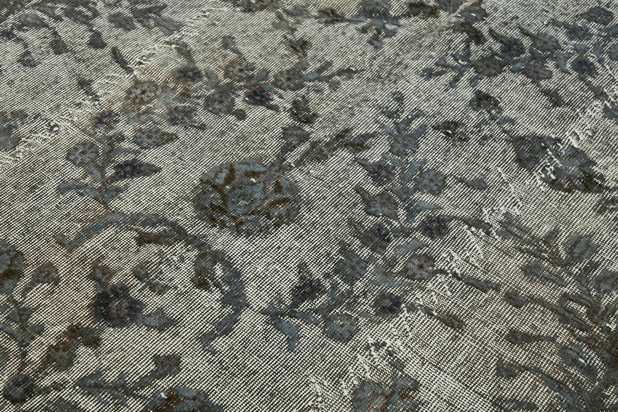 Hand-Knotted Antique Anatolian 1970s 182 cm x 288 cm Grey Carpet