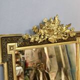 Napoleon III Mirror With Flowered Basket Fronton