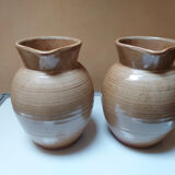 Set of 2 sandstone pitchers CnP Village France