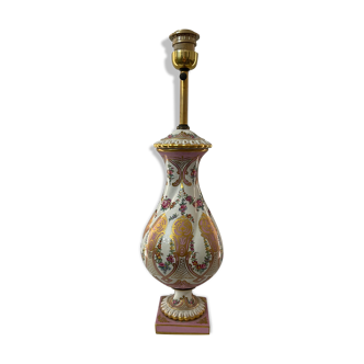Russinger et Locré Porcelaine de Paris pied de lampe signature fin XVIII deb XIX