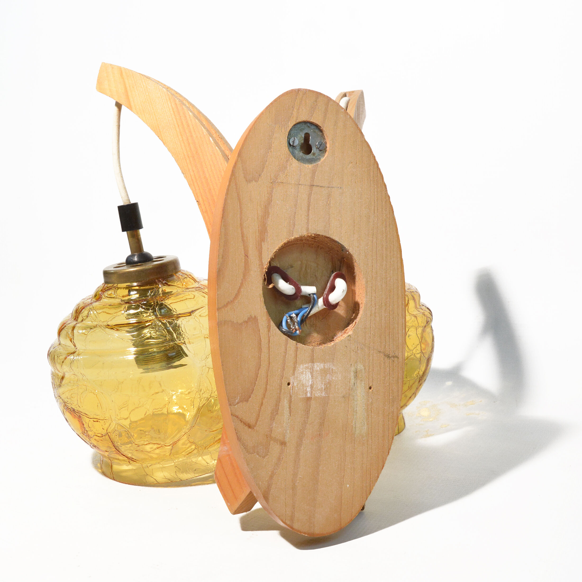 1970s mid-century modern Wall lamp, Elektrotechniczna Spółdzielnia Inwalidów, Nowa Huta