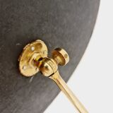 Mid century vanity brass  table mirror von vereinigte werkstätten münchen germany 1960s