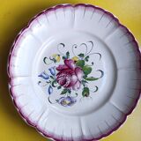 2 Desvres earthenware plates with Strasbourg decor by Henri Chaumeil? - Flower patterns