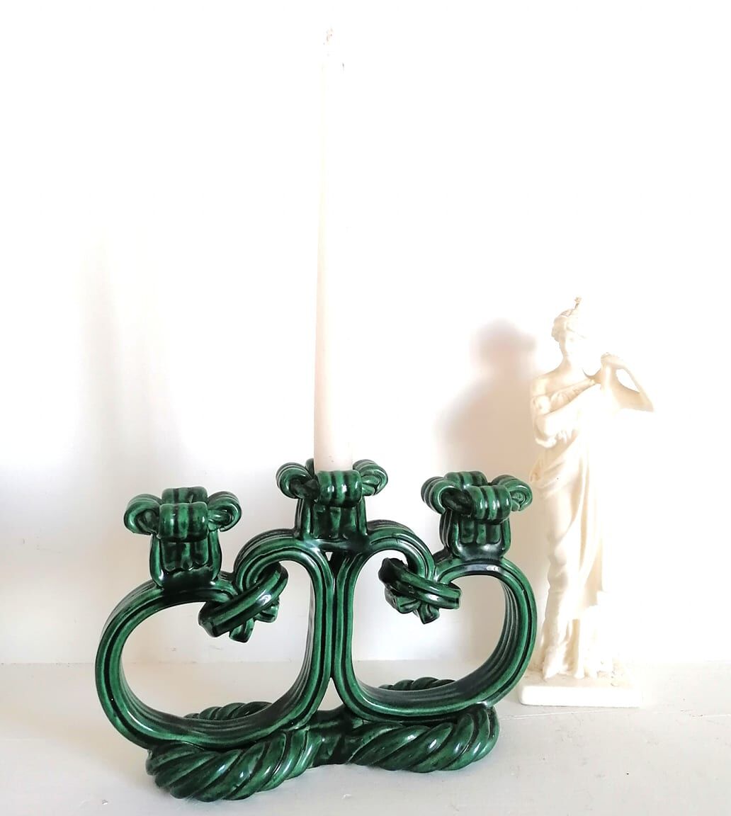 Candle holder slurry style Vallauris, 1950