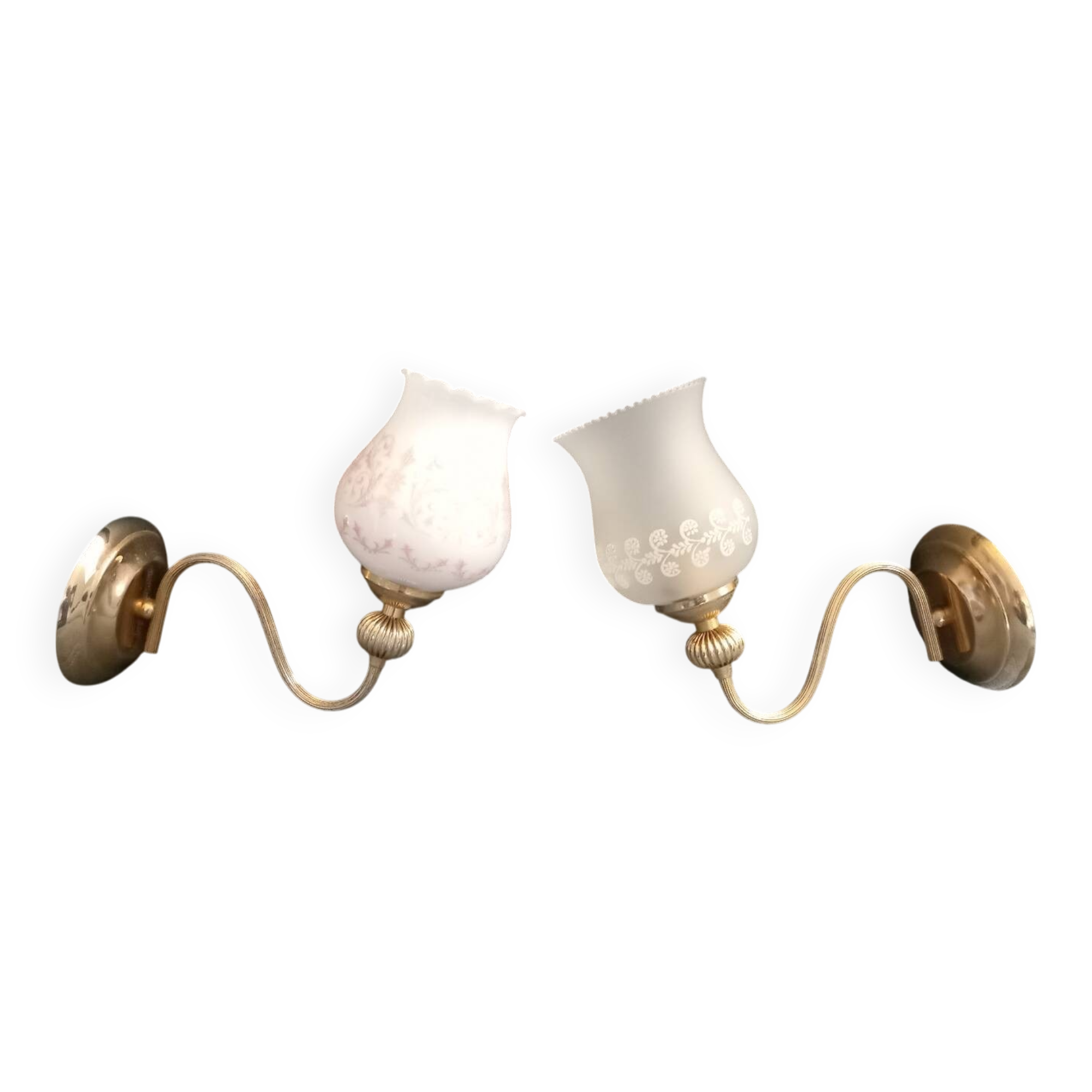 Set of Golden Wall Sconces