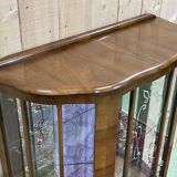 English walnut showcase from the 1930s