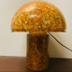 Orange mushroom lamp from Peill and Putzler, 1970s
