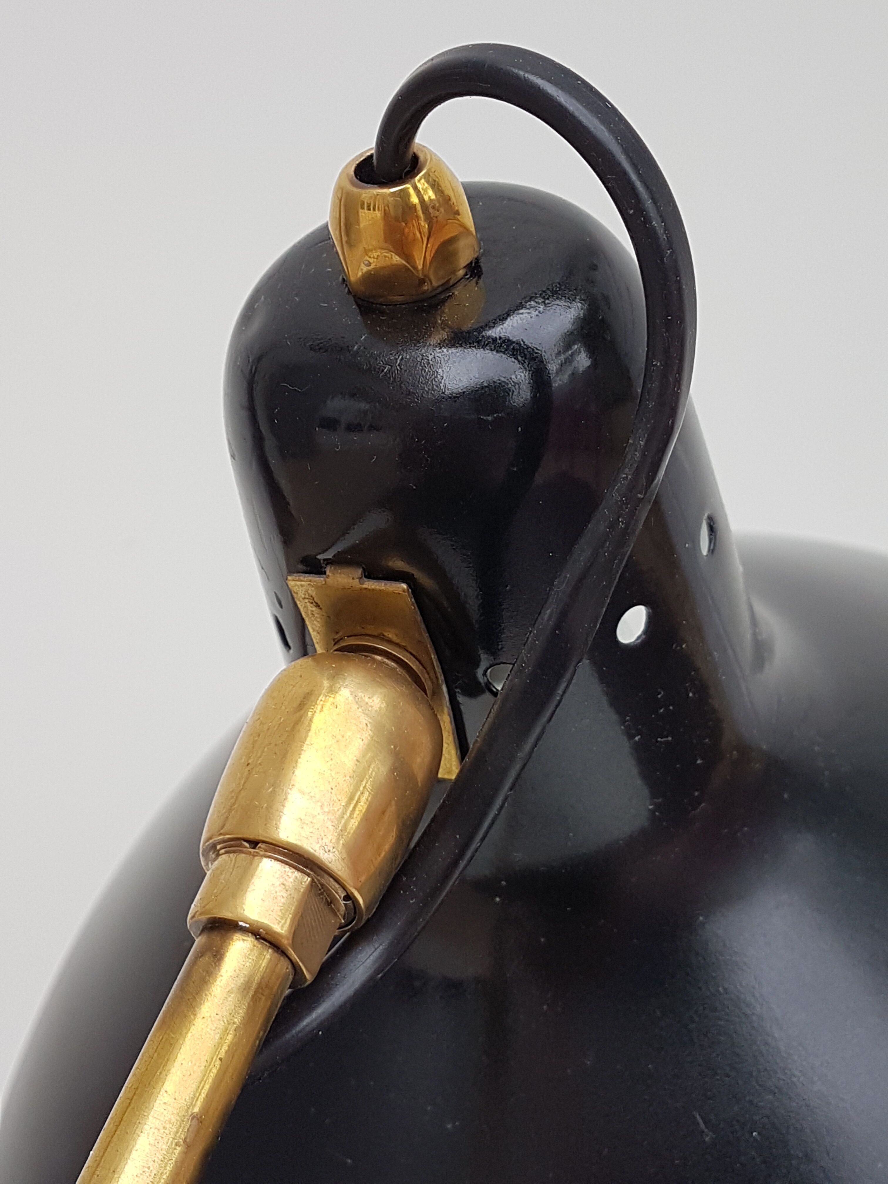 Black office vintage lamp by Jean Boris Lacroix - 1965