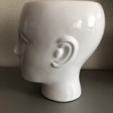 Ceramic face vase