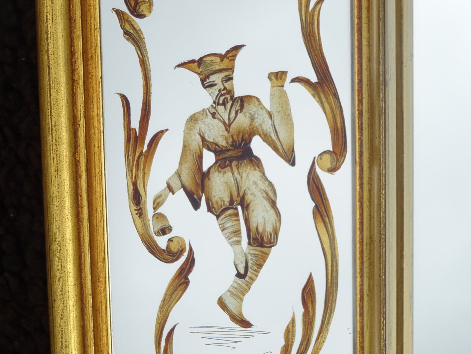 Venetian mirror with parecloses 54x45cm