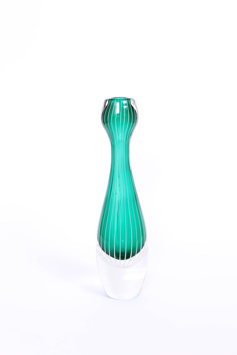 Swedish glass mid-century vase 1950s