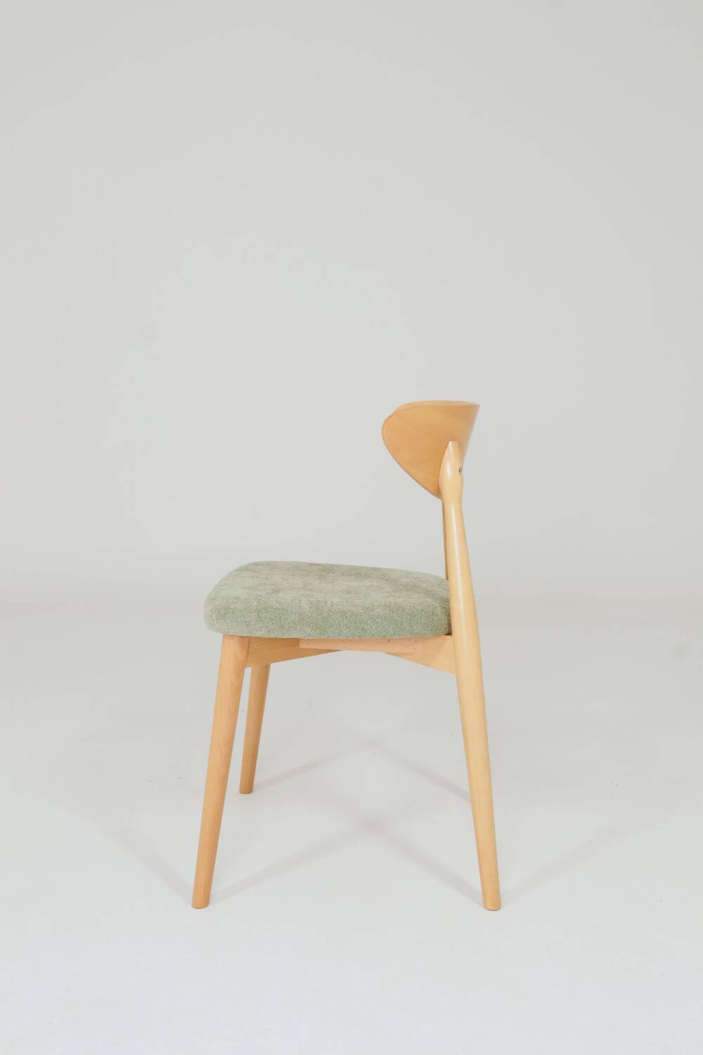 Dining room chairs set of 6 sage green Scandinavian design