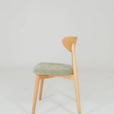 Dining room chairs set of 6 sage green Scandinavian design