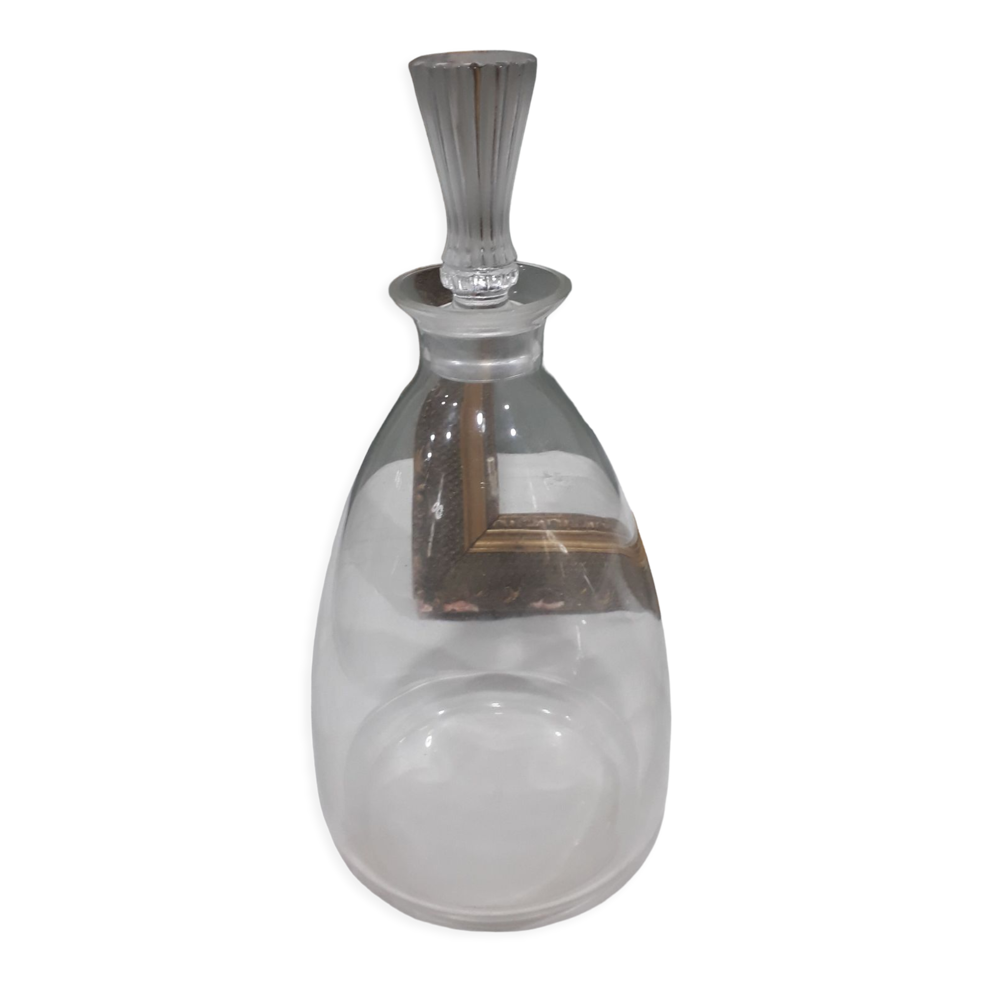 Old glass decanter signed Lalique