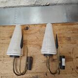Set of two vintage wall lights.