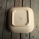 Ancient Saladier in Pink Ceramics by Digoin Sarreguemines Floral Decoration