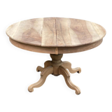 Table à manger ronde pied central extensible en chêne massif du 18ème 210