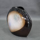 Brutalist ceramic art vase, Czechoslovakia, 1970s