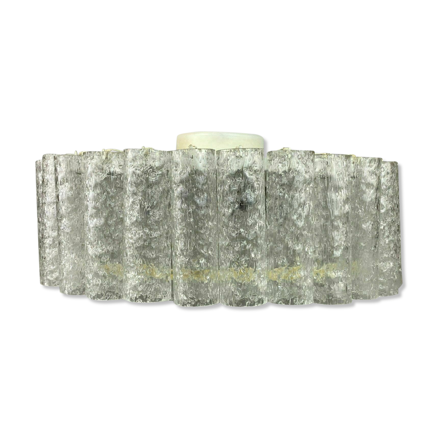 XL 60s 70s Chandelier Chandelier Doria Brass Glass Space Age Design 60s