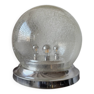 Bubble glass table lamp Space Age 1970s