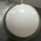 Old modernist suspension flat metal globe opaline period 1940