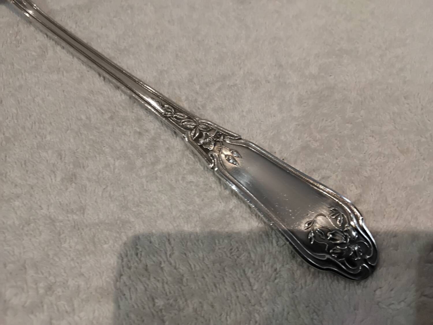 Silver plated soup ladle by goldsmith Ravinet Denfert art nouveau