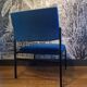 Thonet 1960s armchair in blue jersey