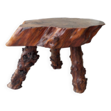 Brutalist wooden coffee table