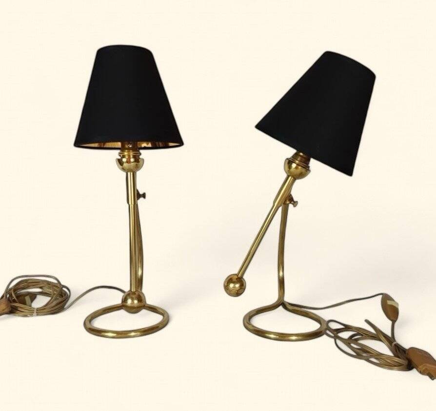 Pair of Table Lamps / Wall Lights by Kaare Klint (1888-1954), 1950s.