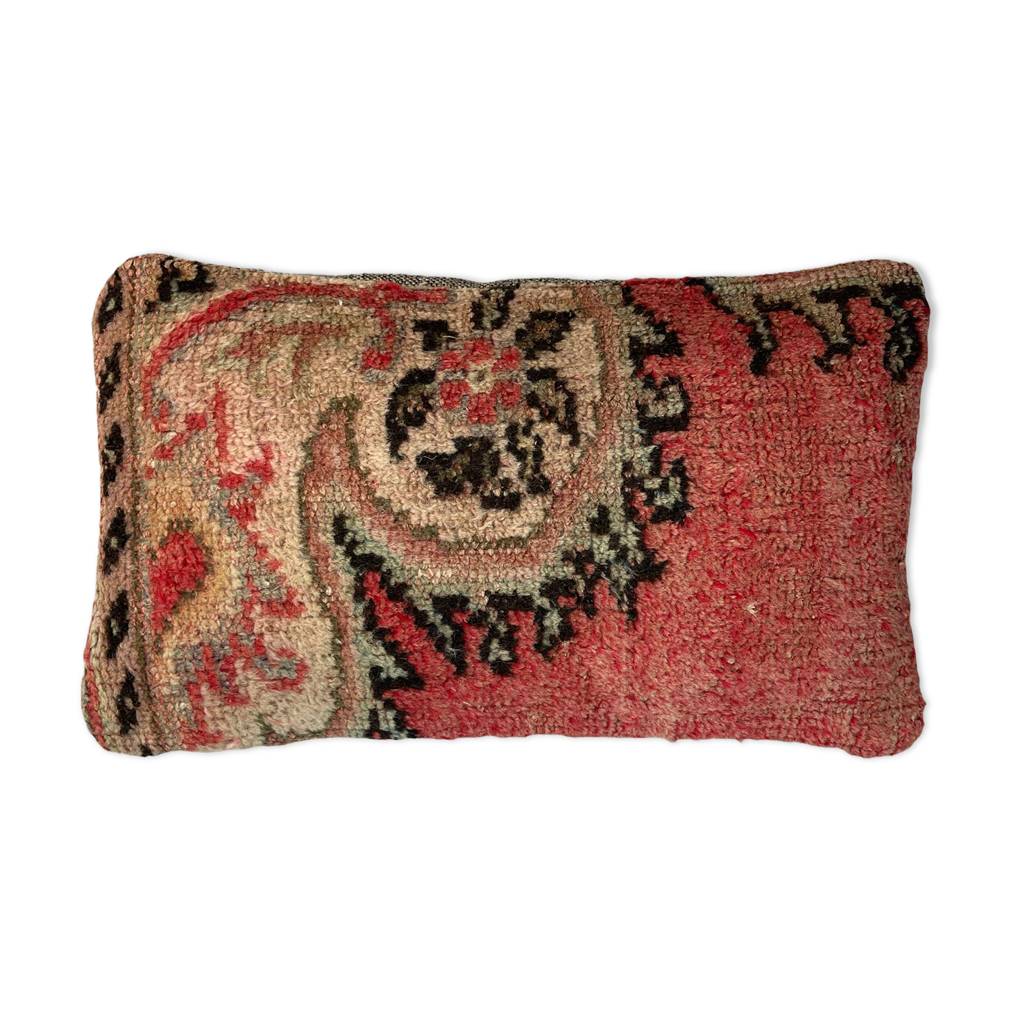 Vintage turkish rug cushion cover, 30 x 50 cm