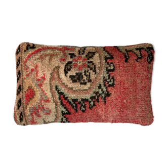 Vintage turkish rug cushion cover, 30 x 50 cm