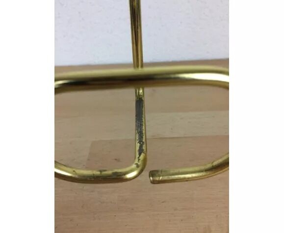 Wall-mounted gilded metal coat rack 4 hooks