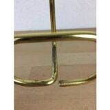 Wall-mounted gilded metal coat rack 4 hooks