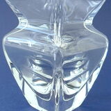 Small vase of square section in colorless crystal