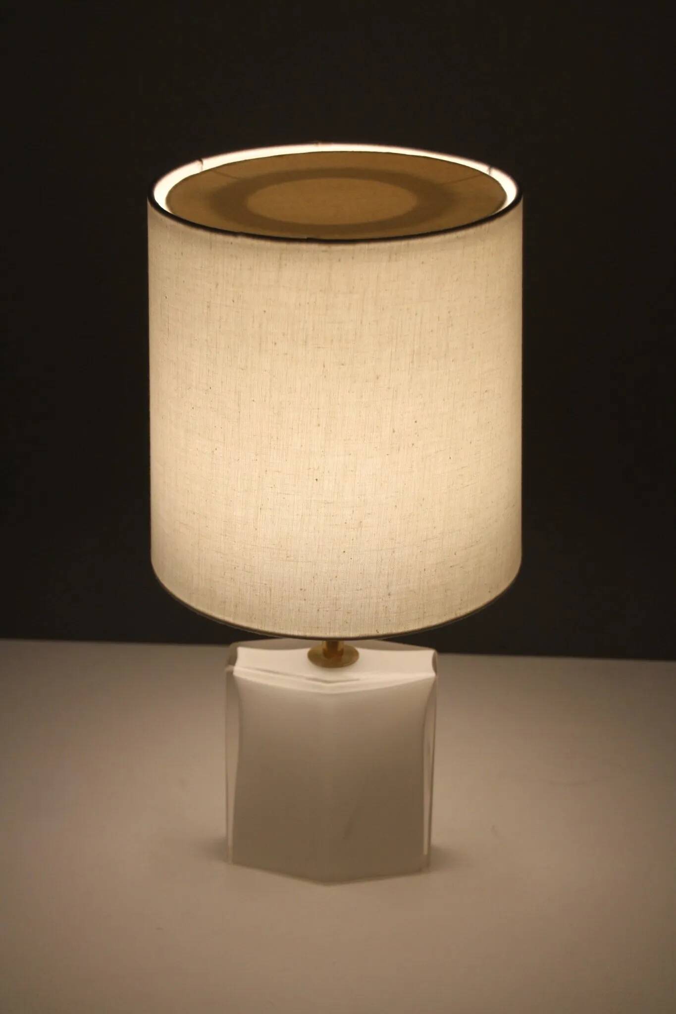 Opaline Glass Table Lamp – Flygsfors, Sweden — Late 1960s / Early 1970s