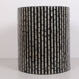 Pearlescent Mosaic Coffee Table Black&Cream 40x43 cm