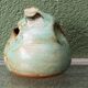 Glazed terracotta owl money box, signed.