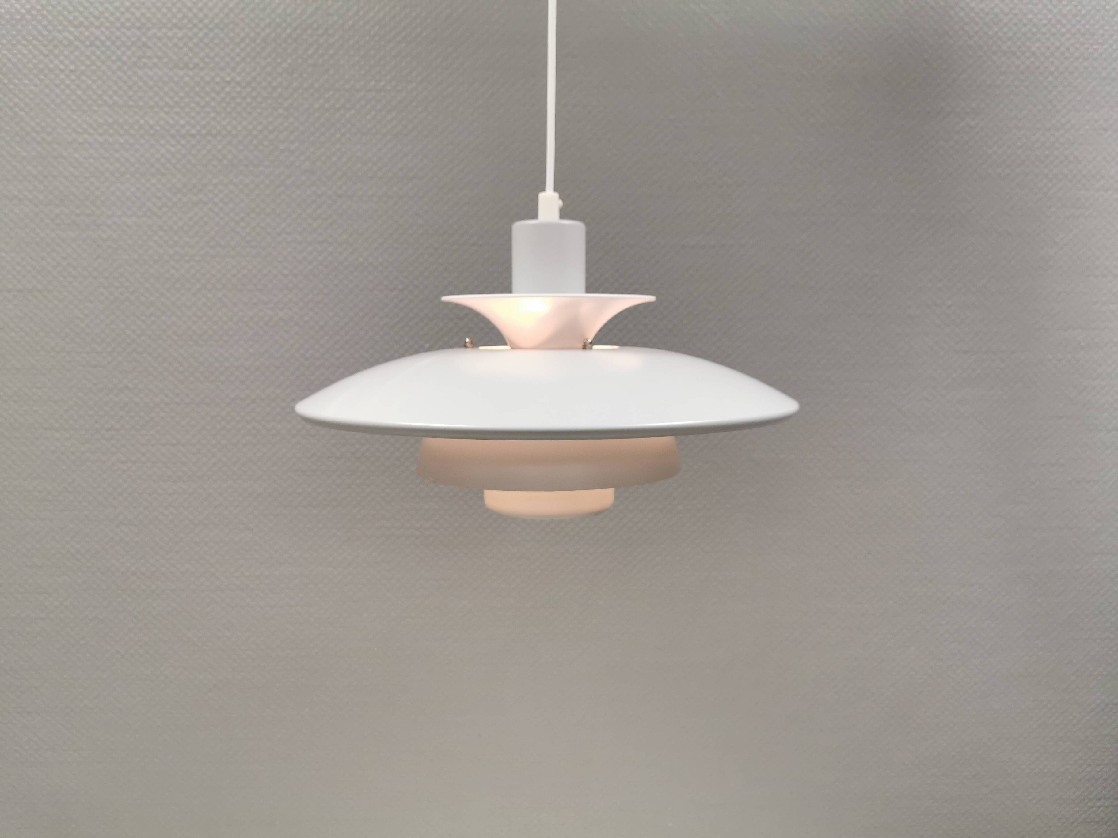 Classic Danish hanging lamp with multiple layers of shades by Lyskaer 1980s