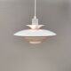 Lampe suspendue danoise classique avec plusieurs couches d'abat-jour par Lyskaer des années 1980.