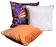 Set de 3 coussins vintage. 2 en velours & 1 au crochet