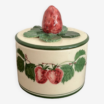 Pot en céramique fraise