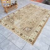 Oushak Vintage Floral Handmade Rug sku882