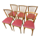 6 chaises baumann bistrot simili rouge