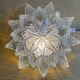 Portuguese snowflake glass flush mounted lamp